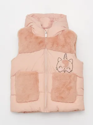 Hooded Girls Puffer Vest