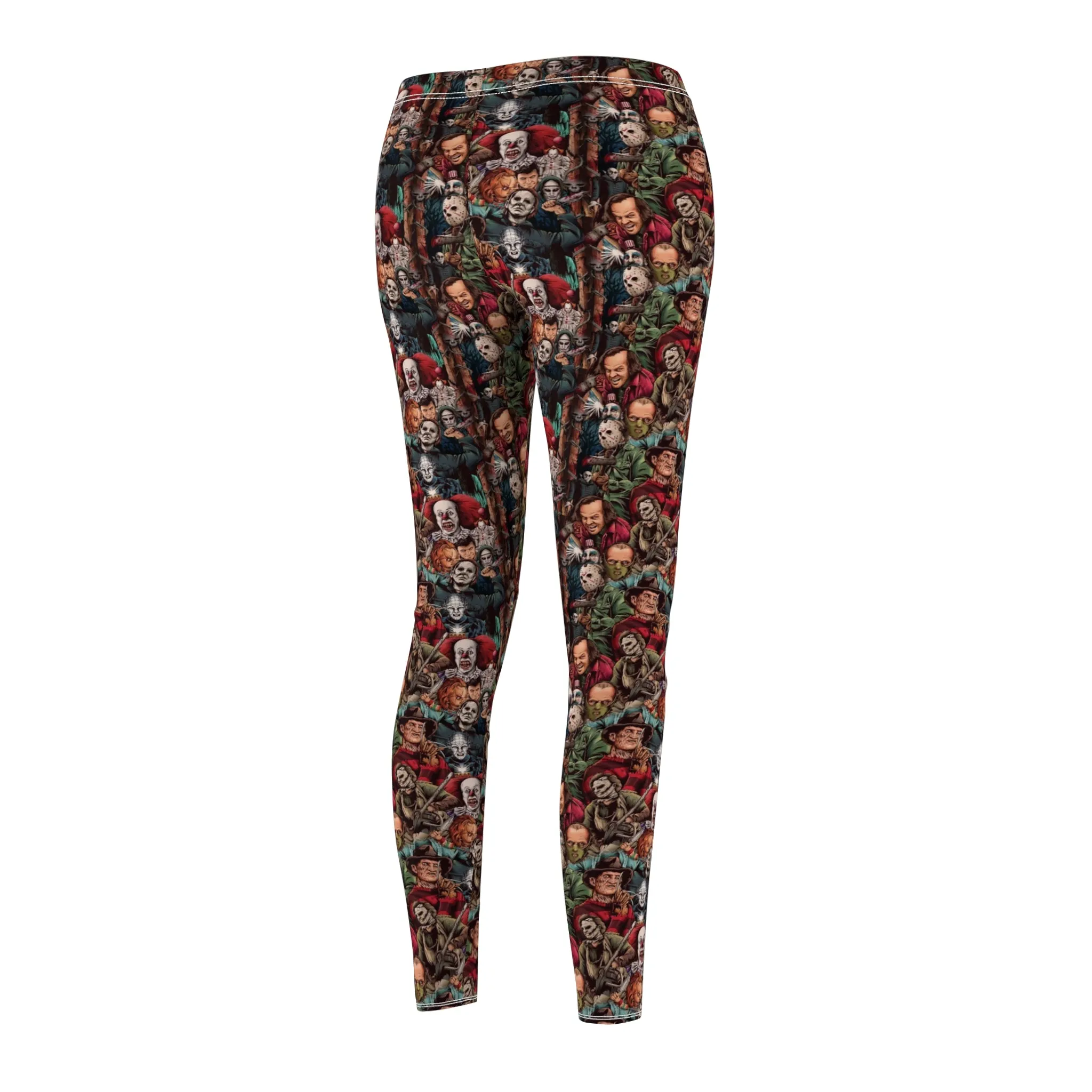 Horror Movie Halloween Womens Leggings Stretch Yoga Pants - Saiko Studio