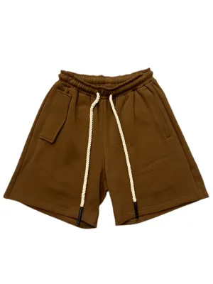 HYPEBOYS Uniform HB Logo Cotton Shorts (Brown)