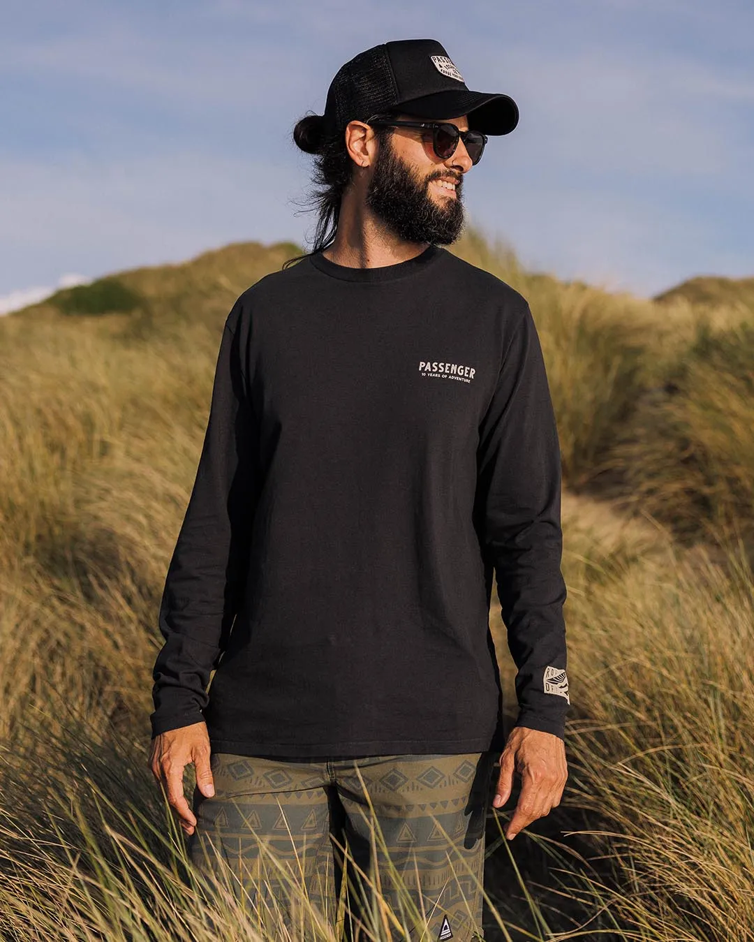 Icon Recycled Cotton LS T-Shirt - Black