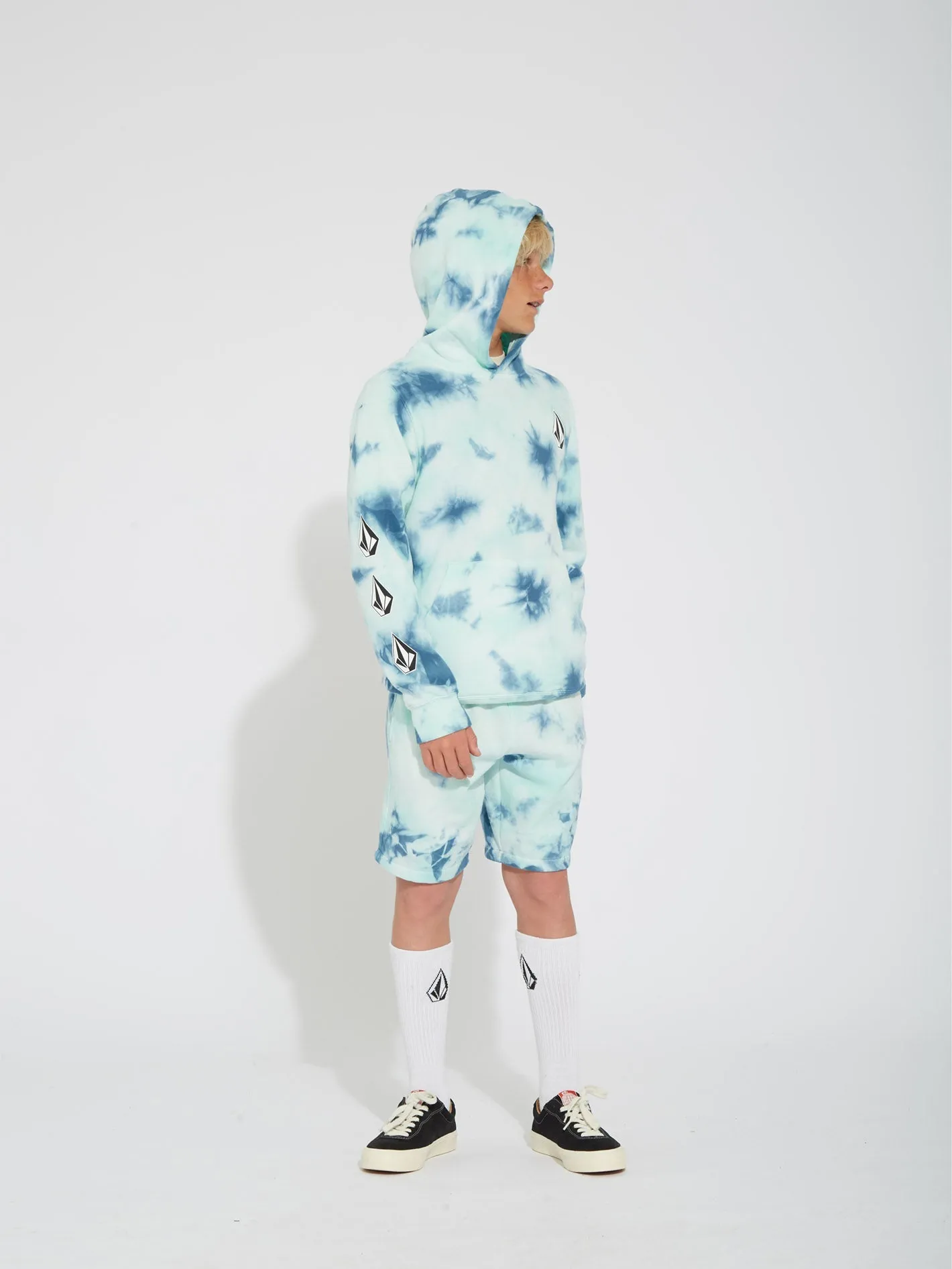 Iconic Stone Plus Fleece Short - TEMPLE TEAL - (KIDS)