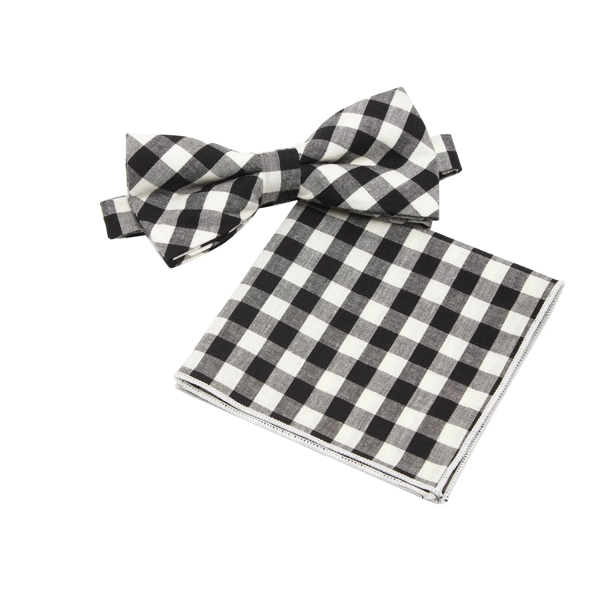 ID-CBT-30 IDENTITY Mens Cotton Bowtie and Pocket Square Set