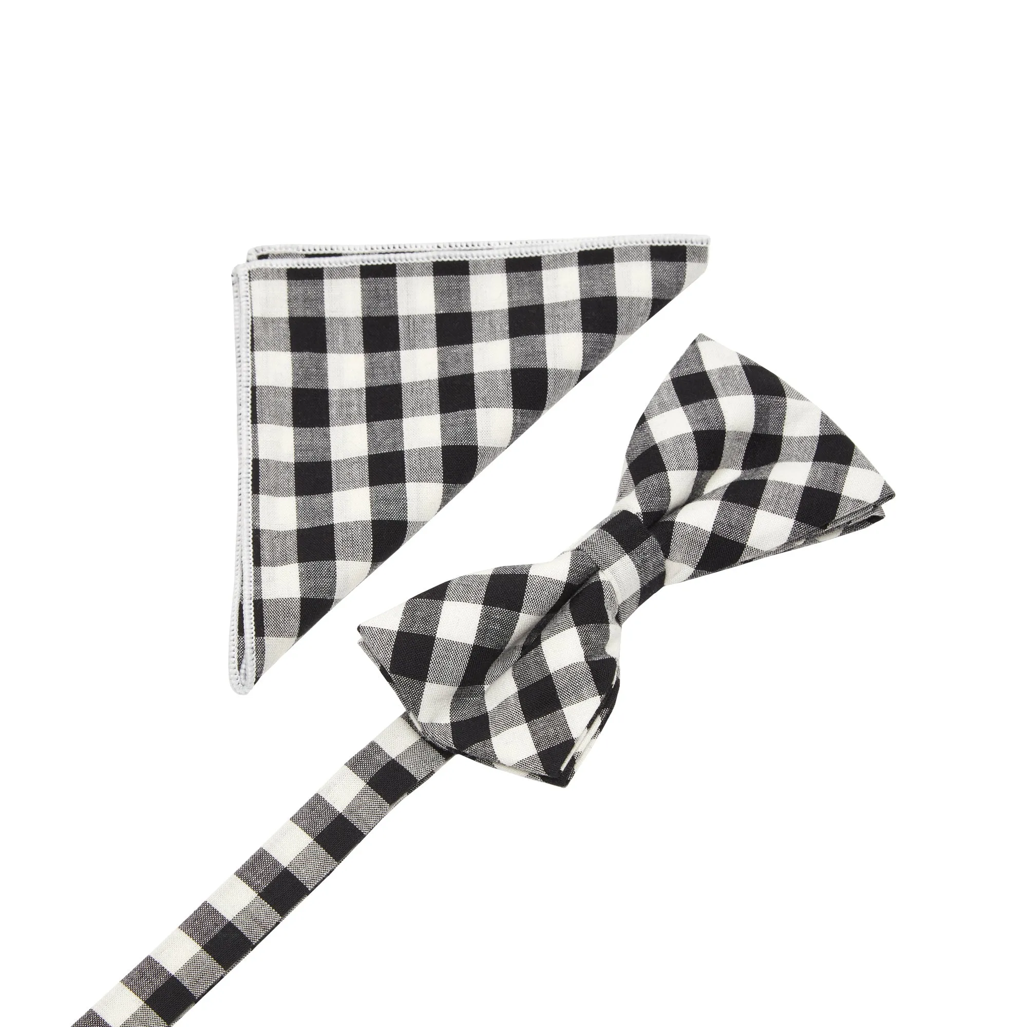 ID-CBT-30 IDENTITY Mens Cotton Bowtie and Pocket Square Set