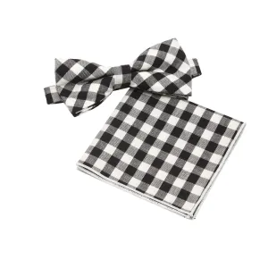 ID-CBT-30 IDENTITY Mens Cotton Bowtie and Pocket Square Set