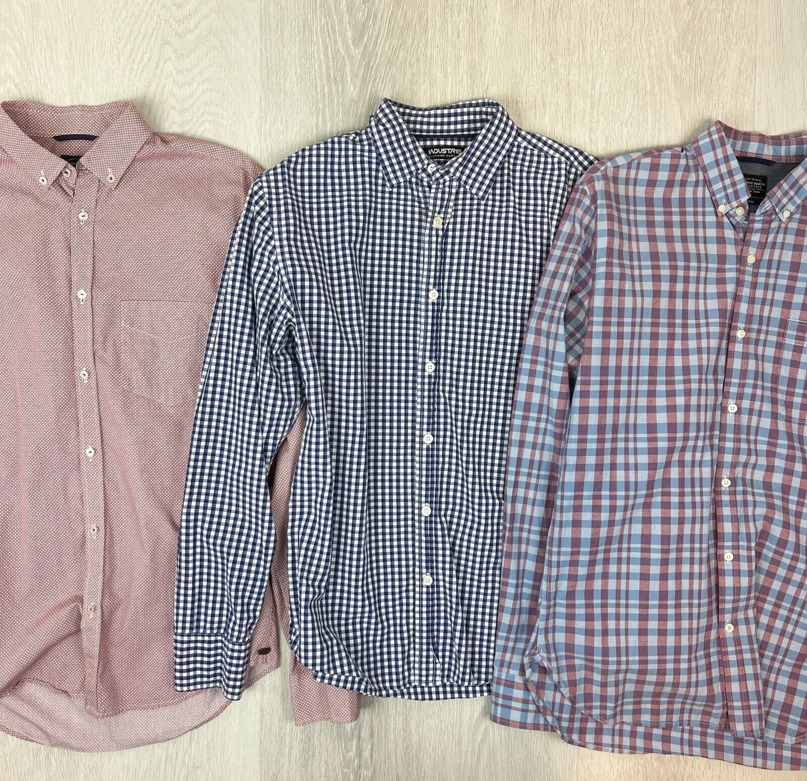 Industrie Mens Long Sleeve Button Up Shirt Size Small (3 Shirts)