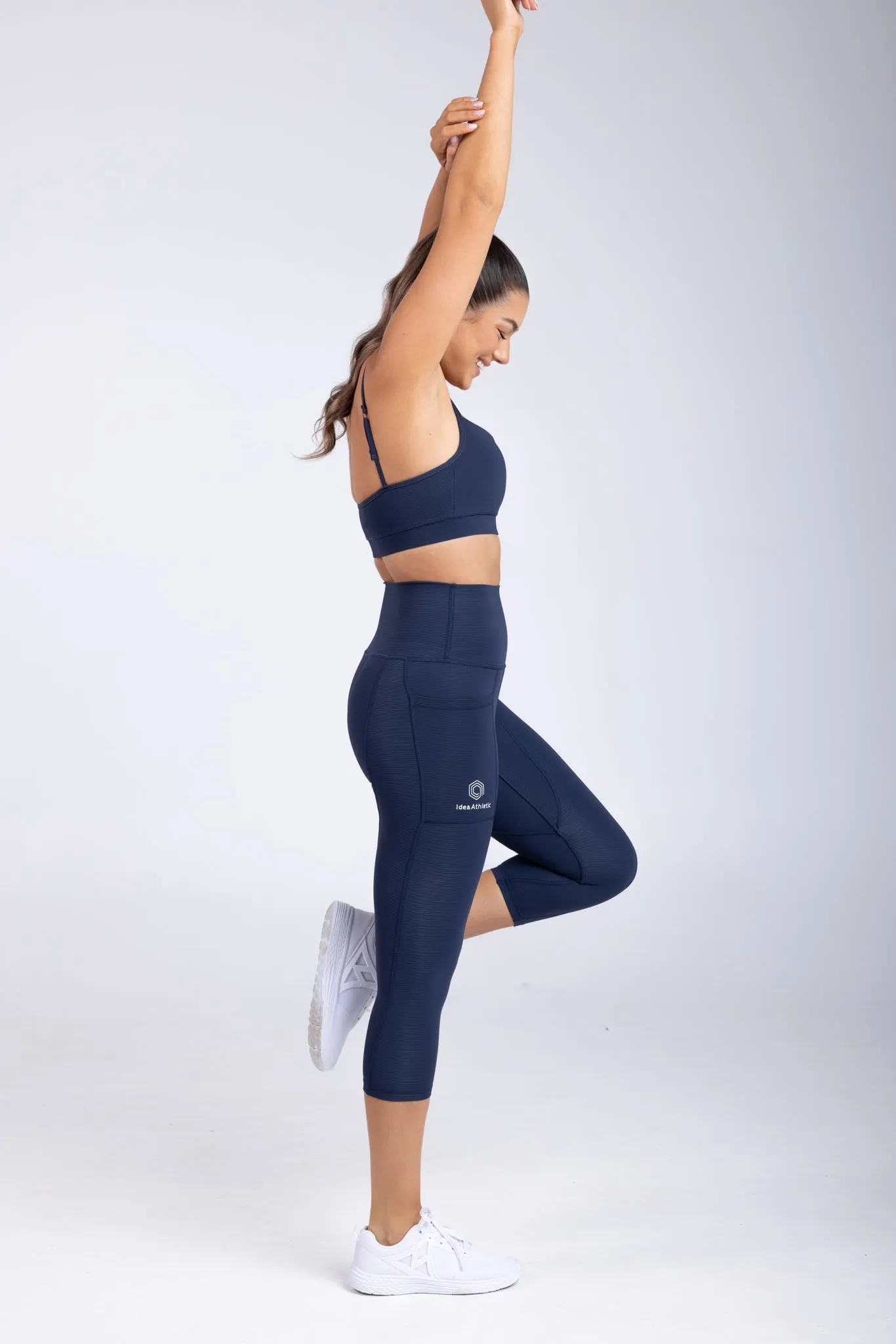 invisiSweat 3/4 Length Tights - High Waisted Statement Navy (size down)