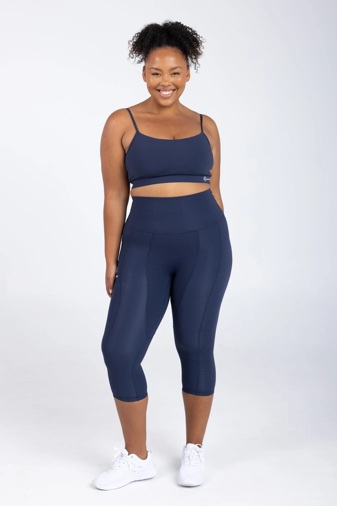 invisiSweat 3/4 Length Tights - High Waisted Statement Navy (size down)