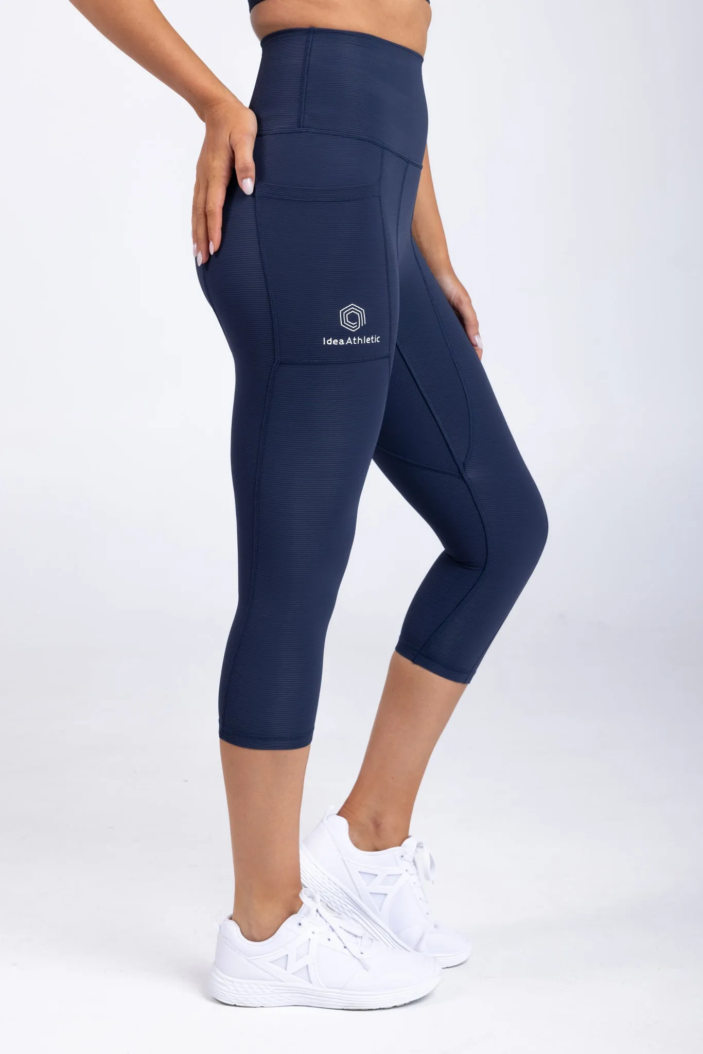 invisiSweat 3/4 Length Tights - High Waisted Statement Navy (size down)