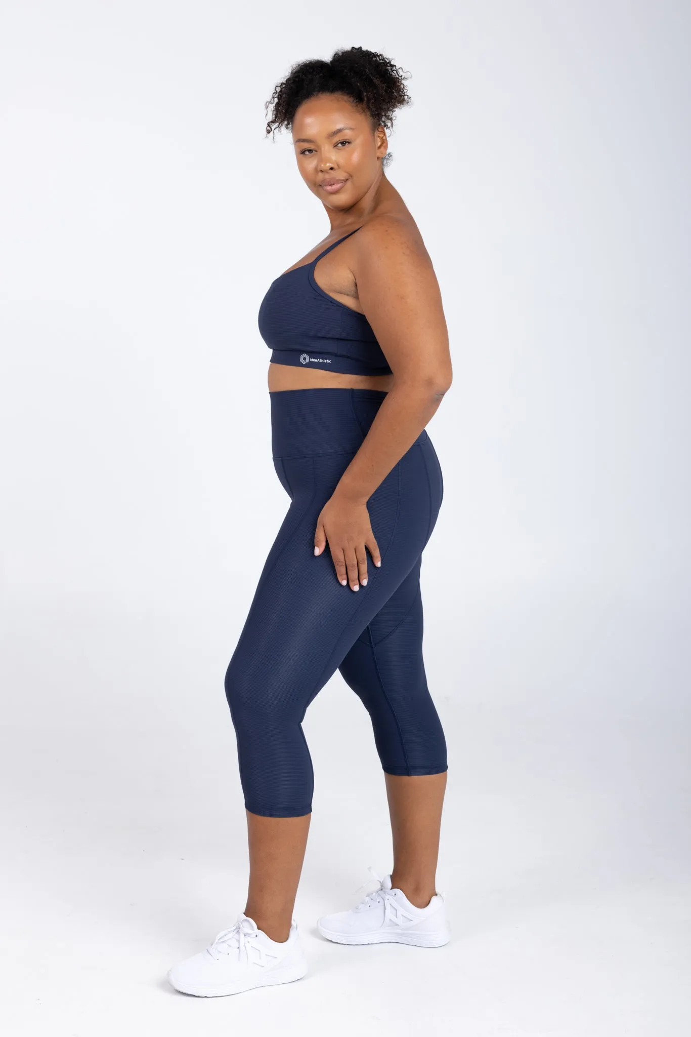 invisiSweat 3/4 Length Tights - High Waisted Statement Navy (size down)