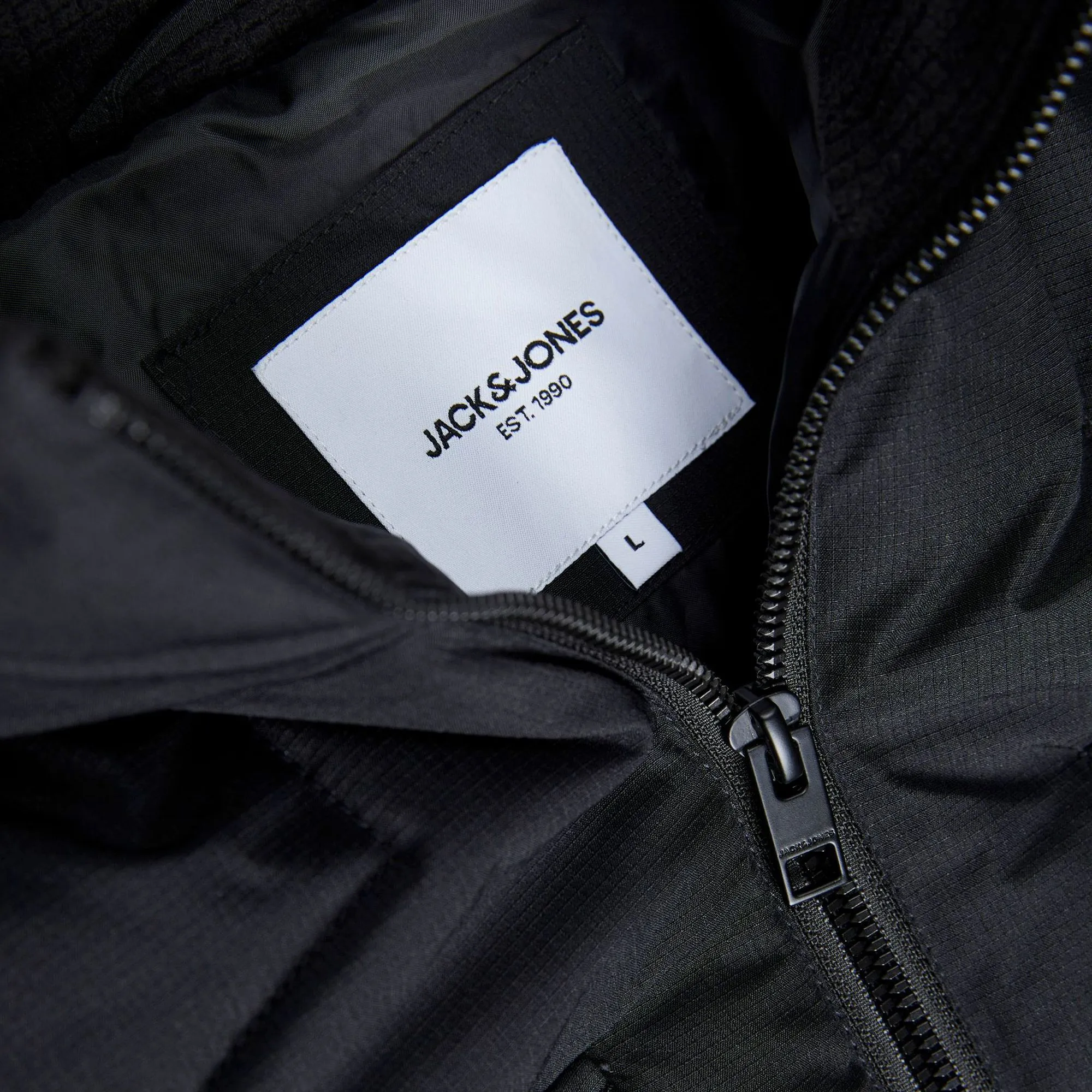 Jack Jones Brady Puffer Jacket Black