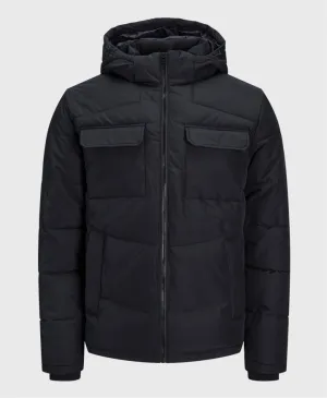 Jack Jones Brady Puffer Jacket Black