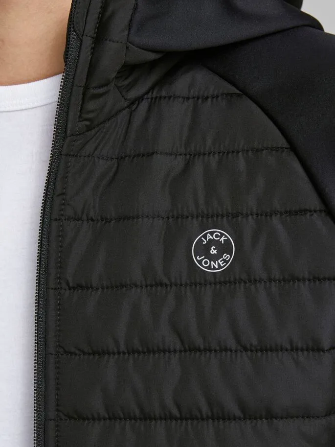 Jack Jones Multi Quilted Jacket Black