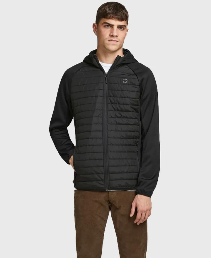 Jack Jones Multi Quilted Jacket Black