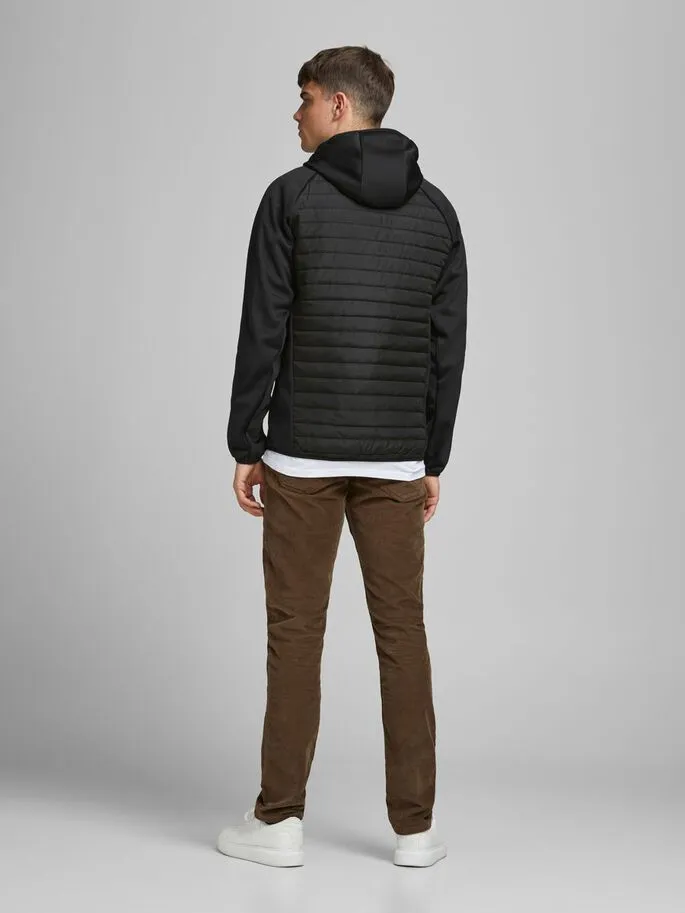 Jack Jones Multi Quilted Jacket Black
