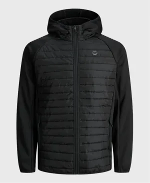 Jack Jones Multi Quilted Jacket Black