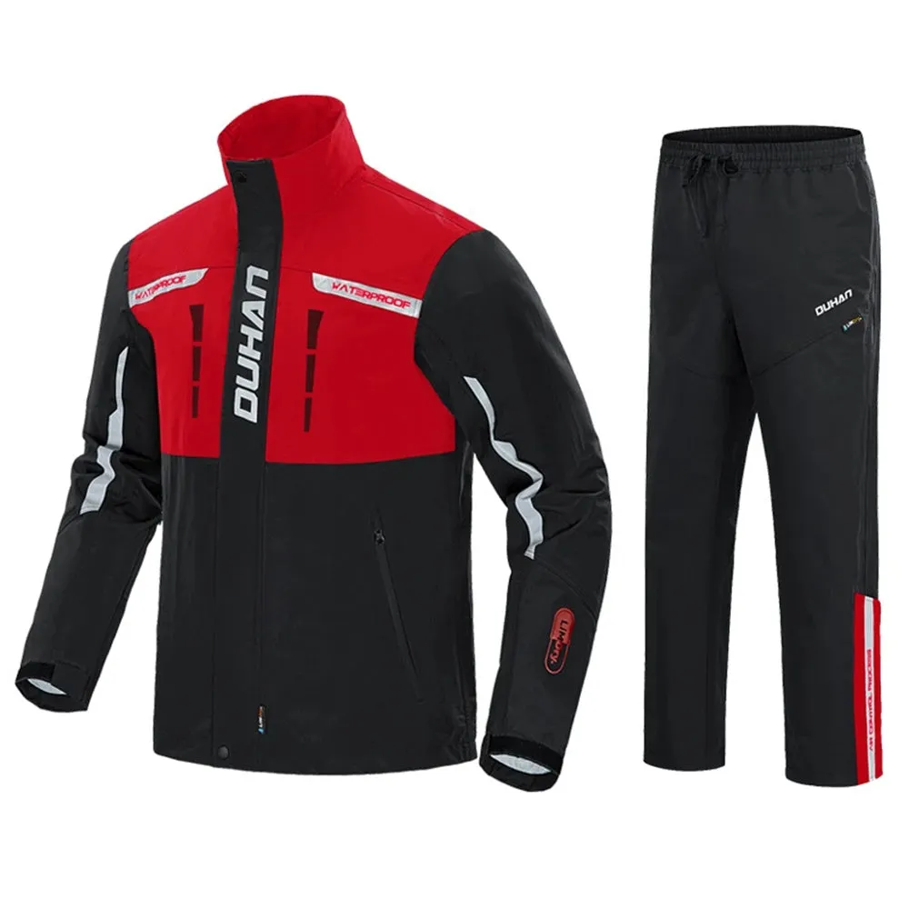 KEMIMOTO Motorcycle Raincoat Jacket Pants Reflective Off-road Moto Suit Racing Suits Motorcycle Jacket Men Rainproof Waterproof