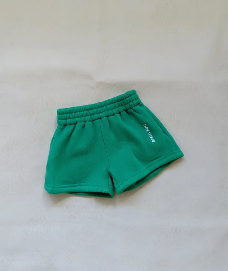 Kids Frankie Logo Shorts Green