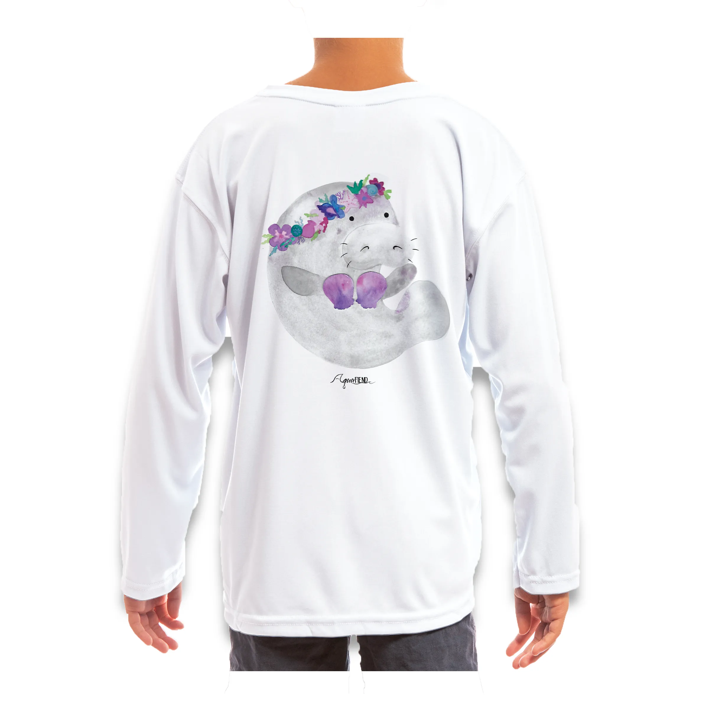 Kids Manatee Mermaid Long Sleeve