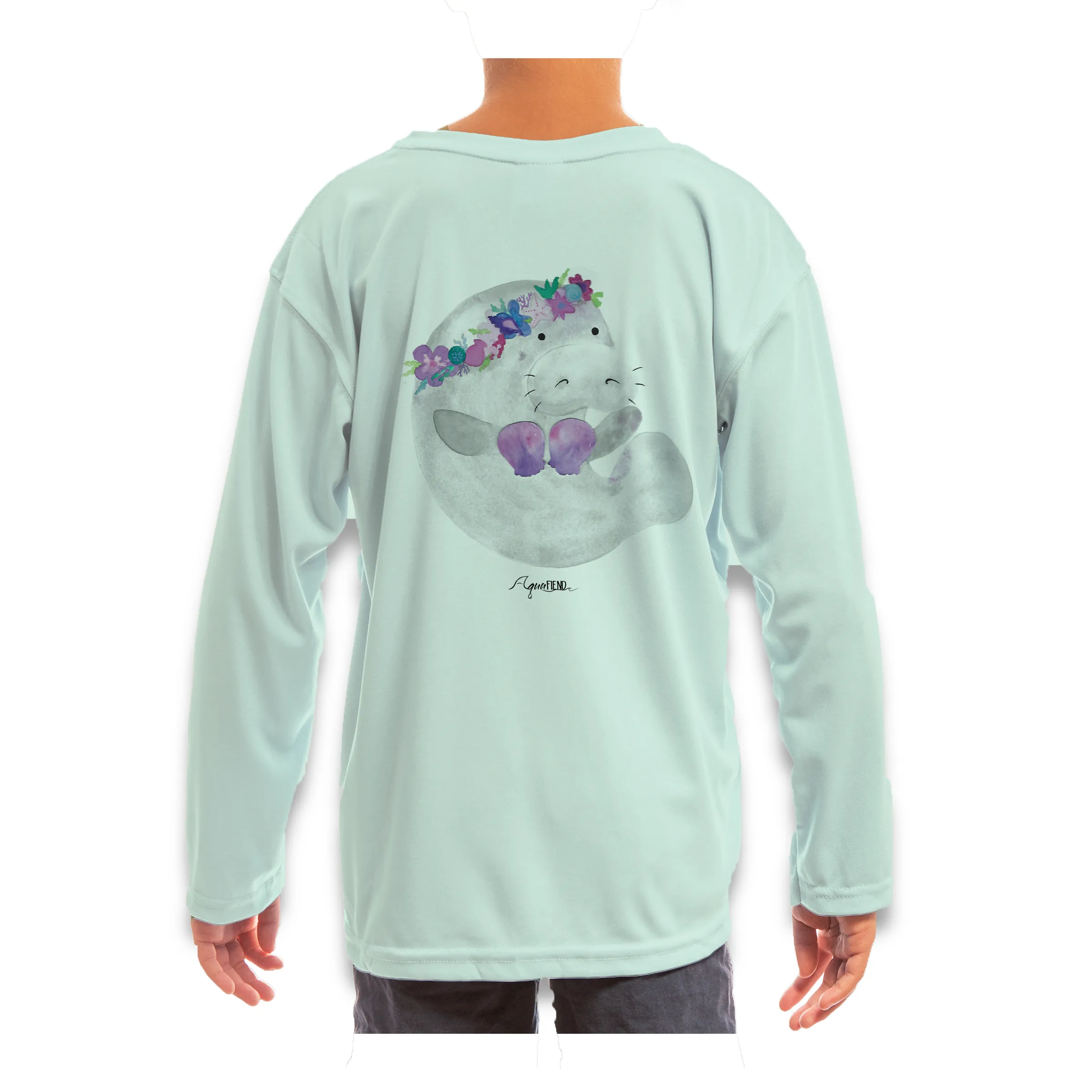 Kids Manatee Mermaid Long Sleeve