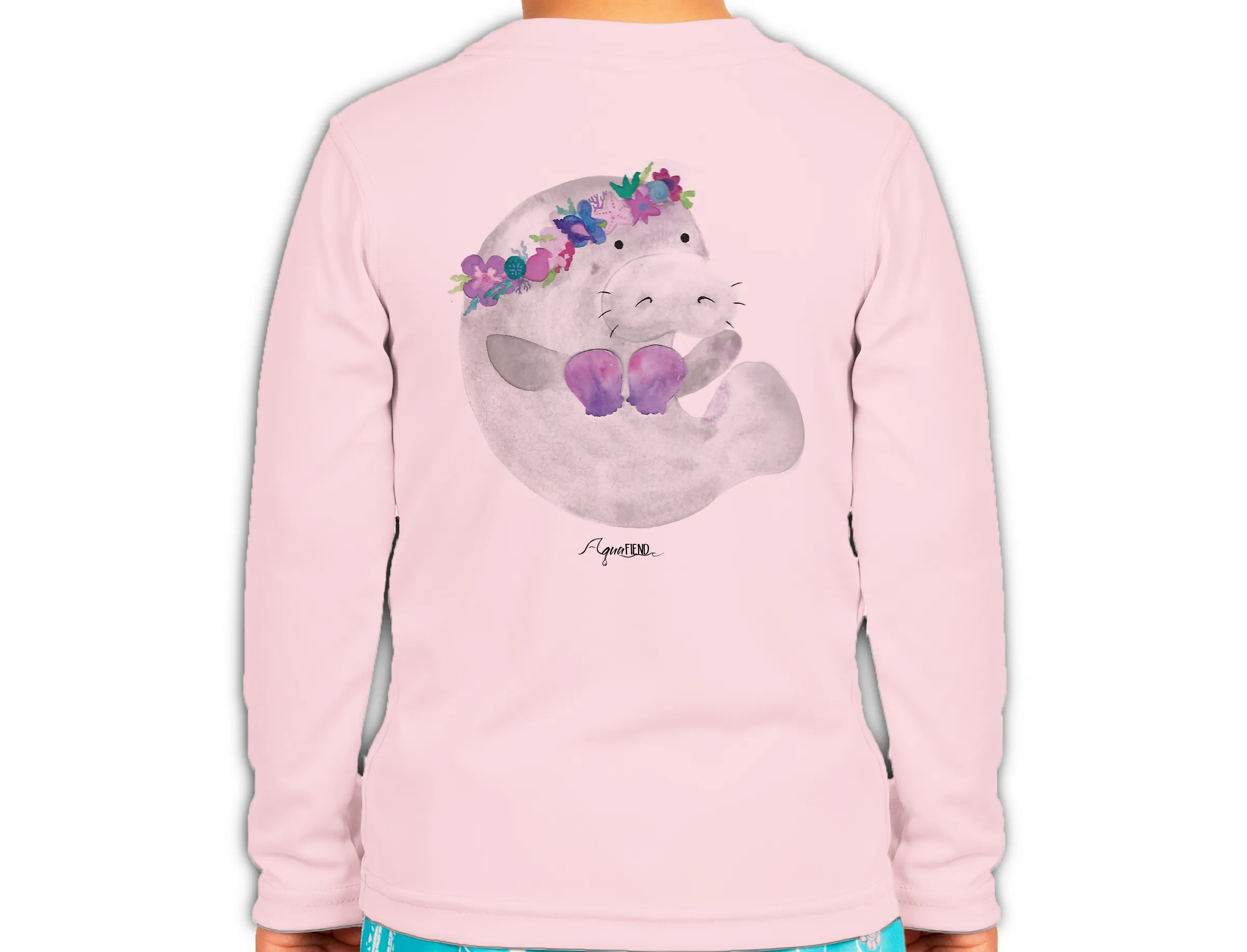 Kids Manatee Mermaid Long Sleeve