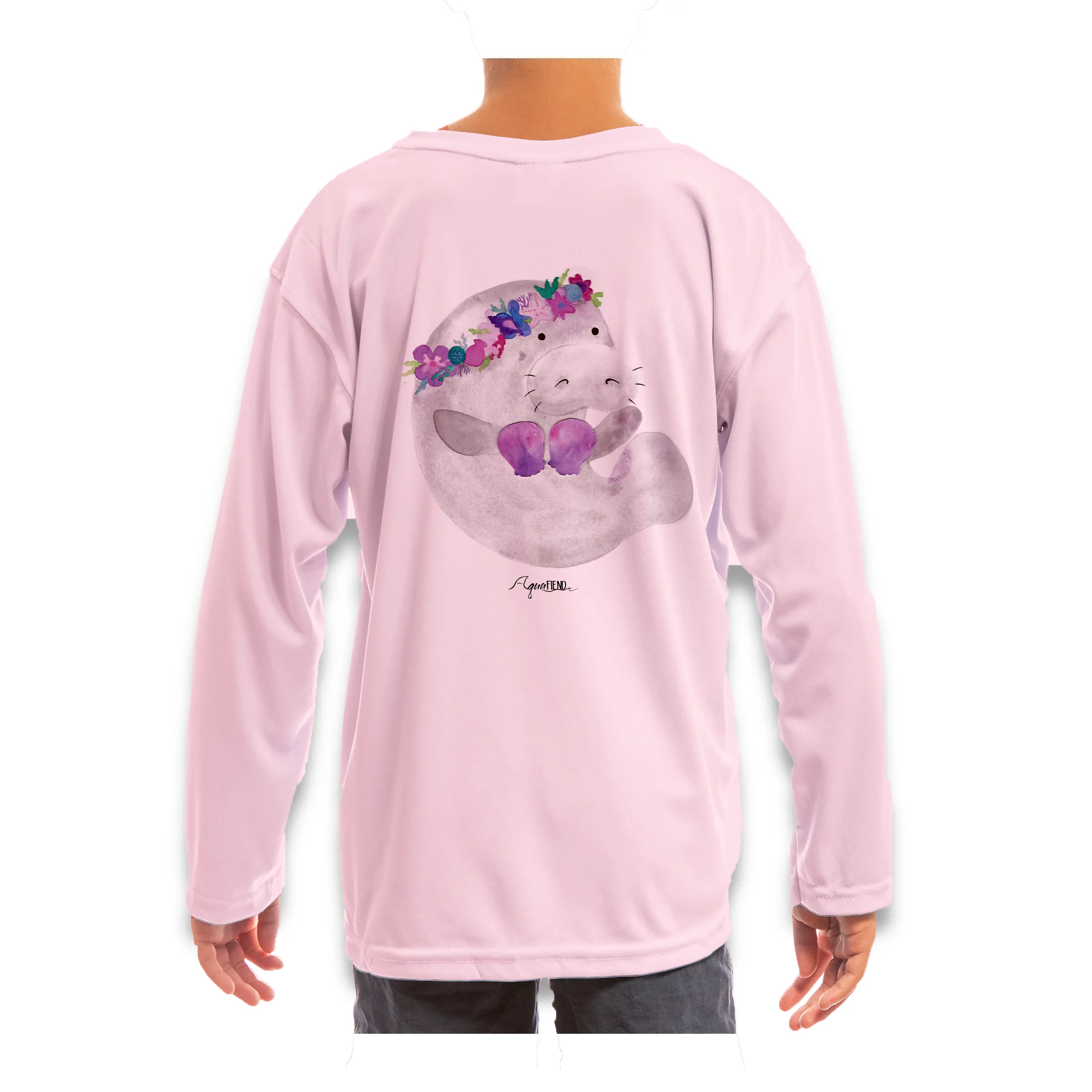 Kids Manatee Mermaid Long Sleeve