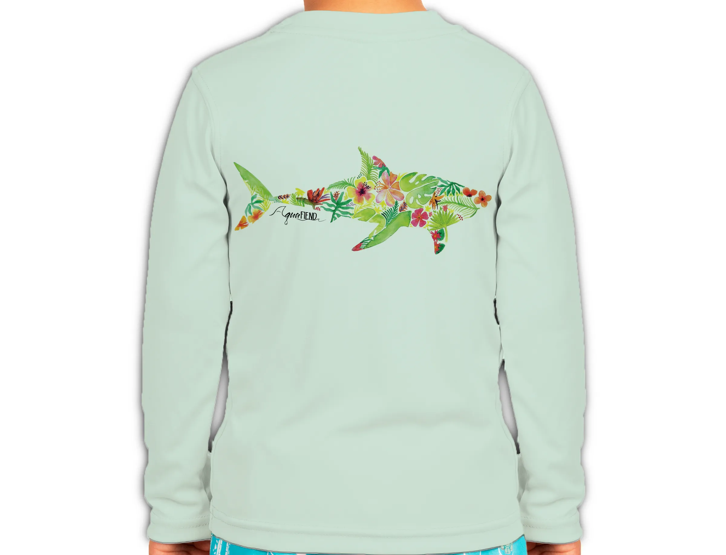 Kids Tropical Shark Long Sleeve