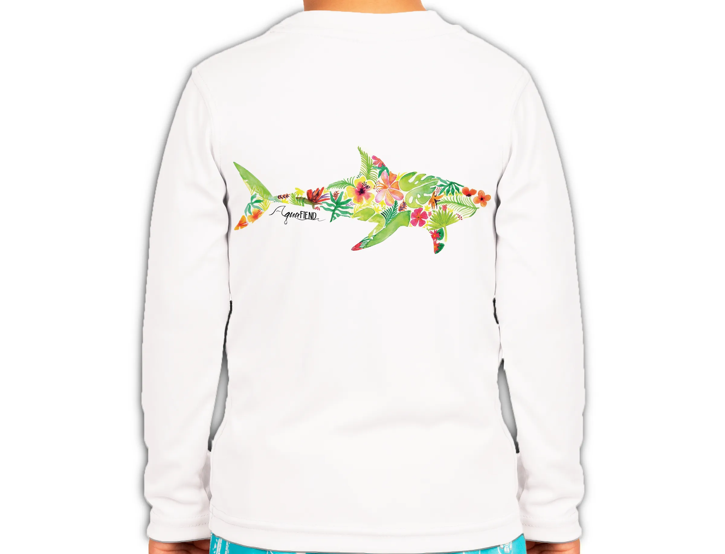 Kids Tropical Shark Long Sleeve