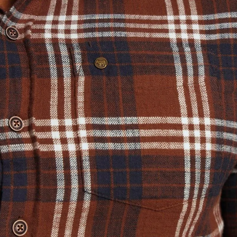 Kingsley Lake Lyndhurst Flannel Slim Fit Shirt - Sable