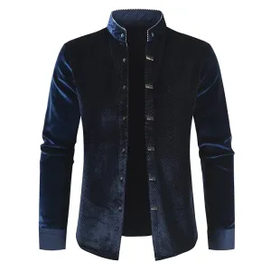 Korean Fashion Men's Long Sleeve Street Dress Shirt