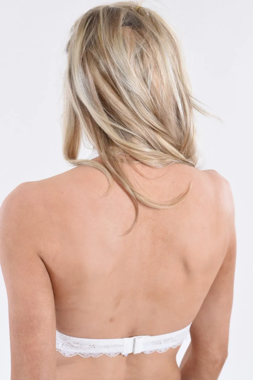 Lace Halter Bralette ~ White