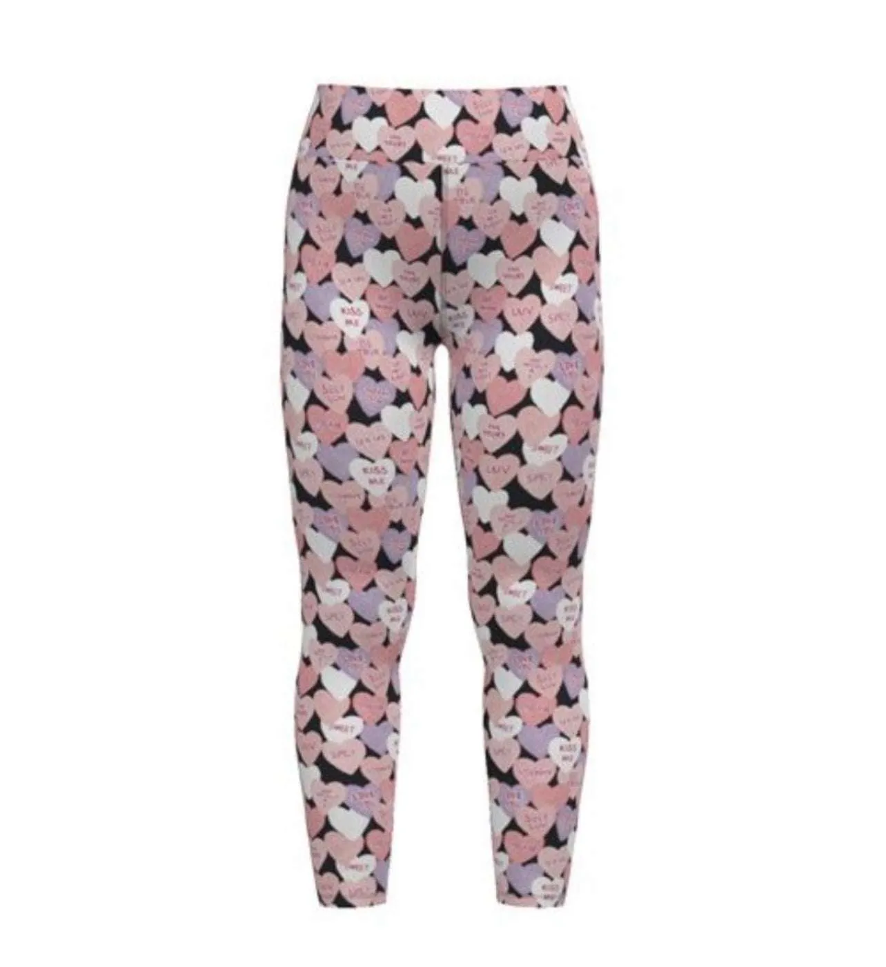 Leggings - Black Candy Hearts