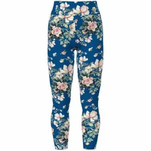 Leggings - Blue Cream and Pink Roses