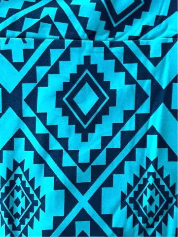 Leggings - Turquoise Navy Tribal