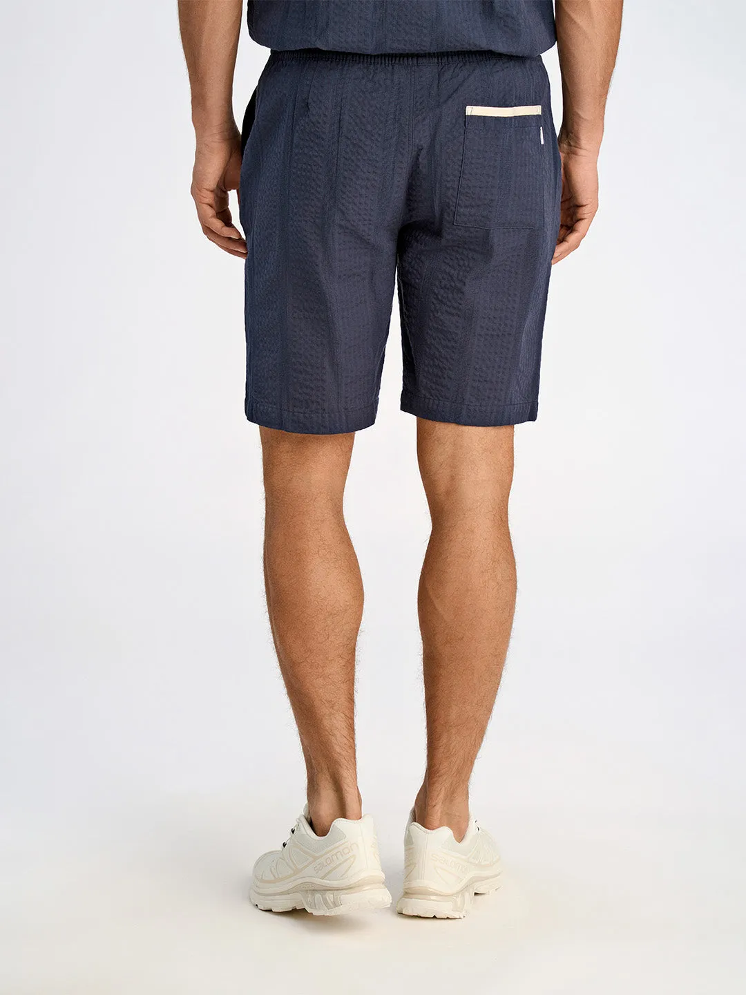 Lindbergh Men Blue Relaxed Fit Solid Shorts