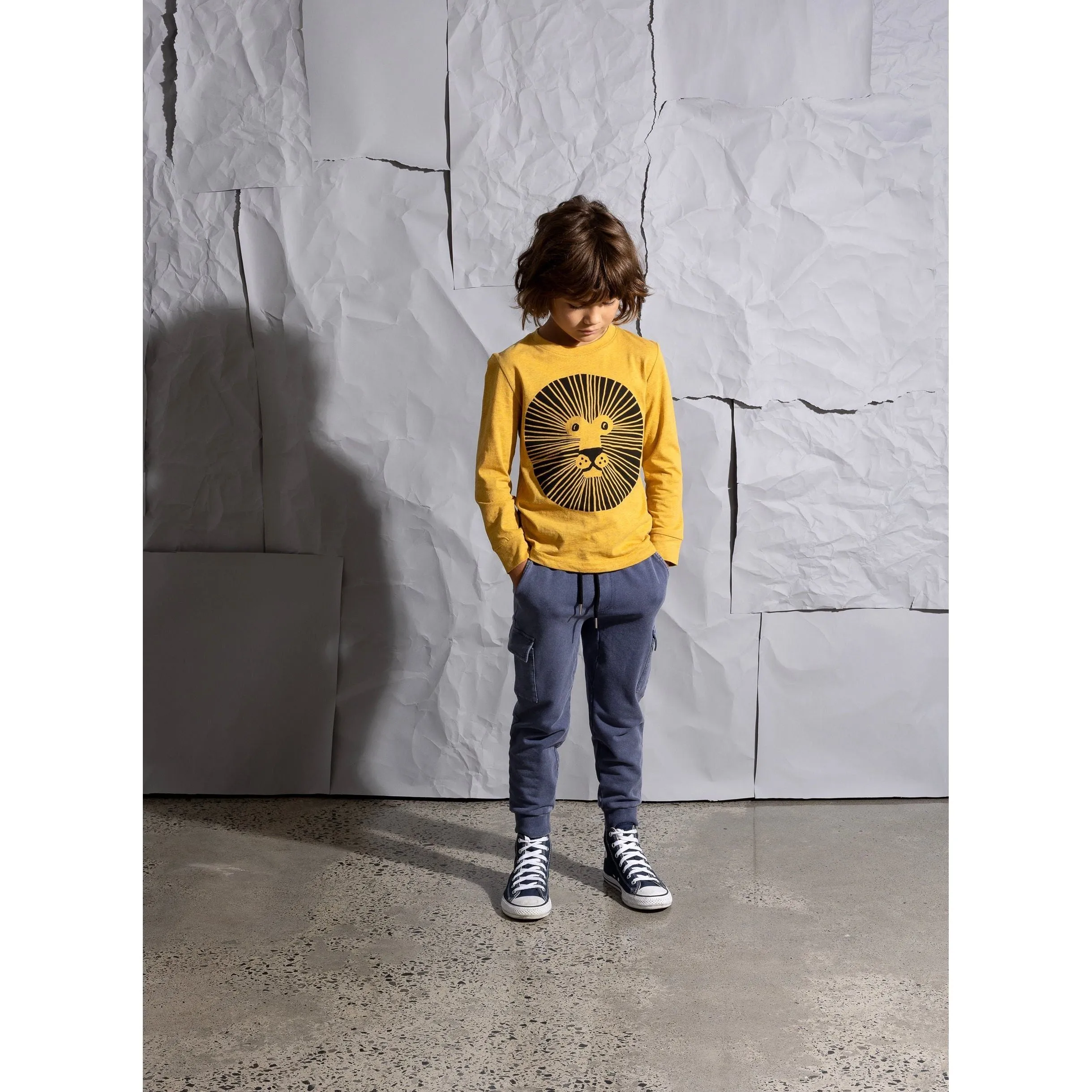 Lion Circle Tee - Mustard Marle