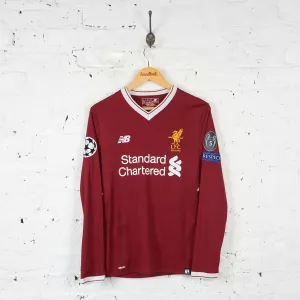 Liverpool 2017-18 Champions League Long Sleeve Football Shirt - Red - S