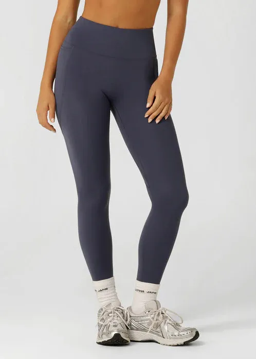 Lorna Jane Amy No Ride Phone Pocket Ankle Biter Leggings - Ash Blue