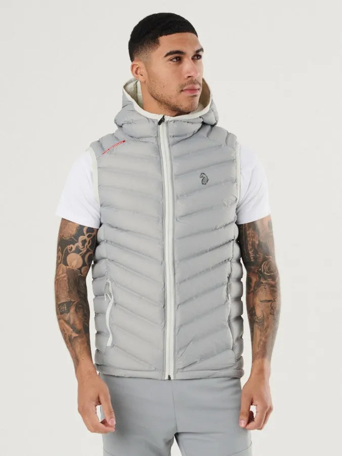 Luke 1977 M560778 Global Padded Gilet Silver Grey