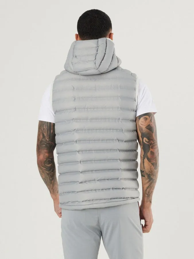 Luke 1977 M560778 Global Padded Gilet Silver Grey
