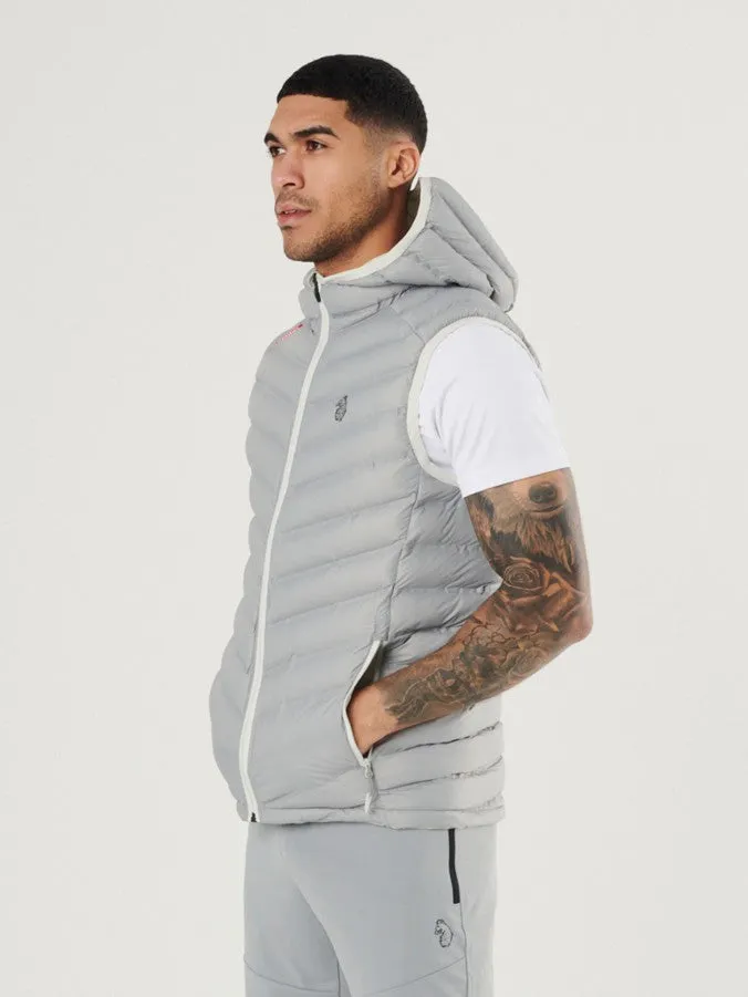 Luke 1977 M560778 Global Padded Gilet Silver Grey