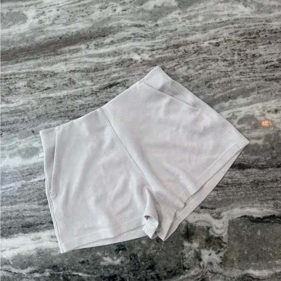 Lululemon Ribbed Softstreme High-Rise Short 2” Size 6Color: Bone