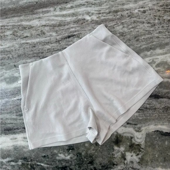 Lululemon Ribbed Softstreme High-Rise Short 2” Size 6Color: Bone