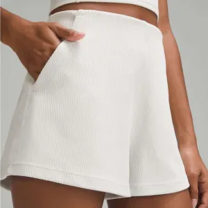 Lululemon Ribbed Softstreme High-Rise Short 2” Size 6Color: Bone