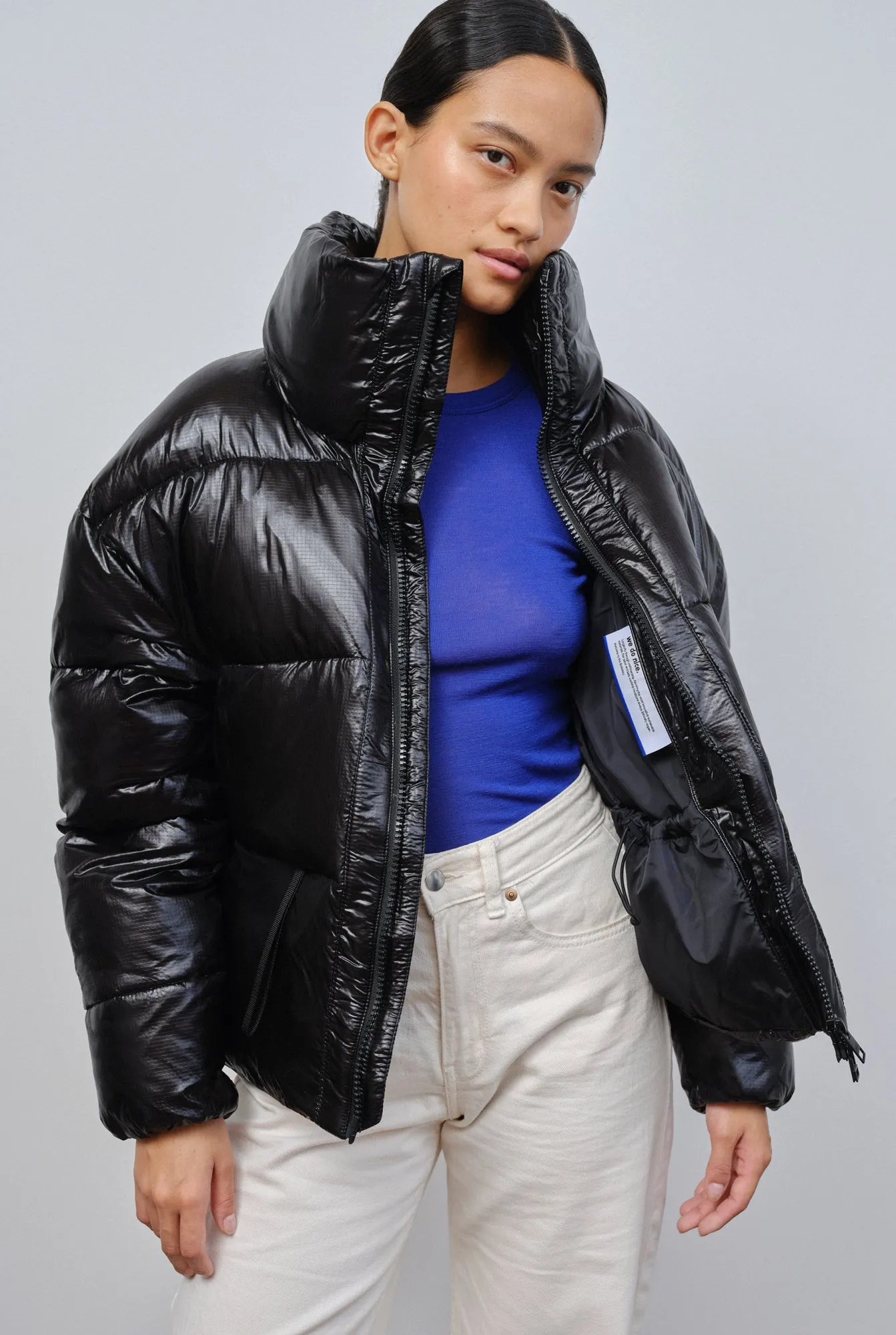 LYON PUFFER JACKET in SHINY BLACK
