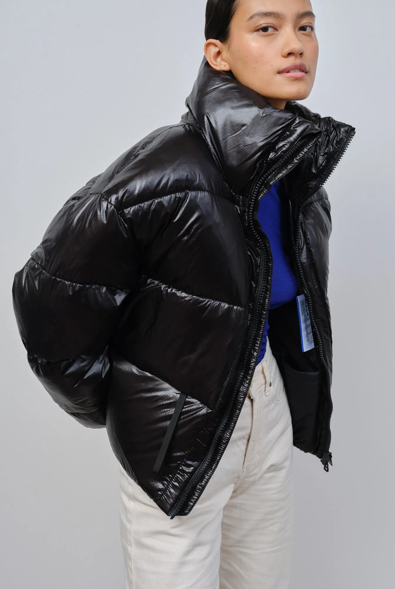 LYON PUFFER JACKET in SHINY BLACK