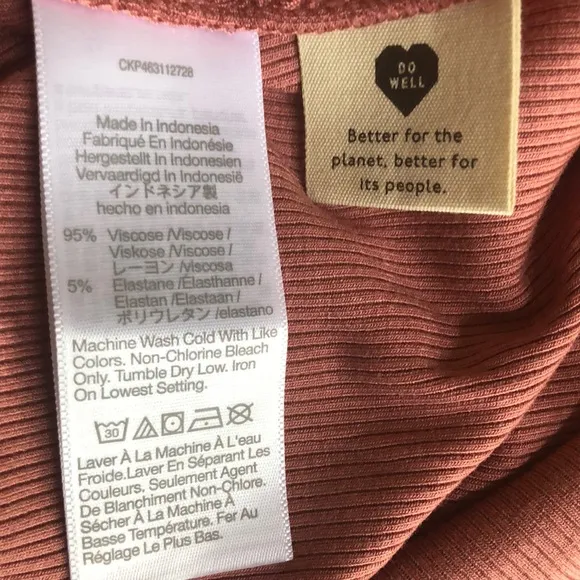 Madewell Ribbed Notch-Front Pajama Set Size S