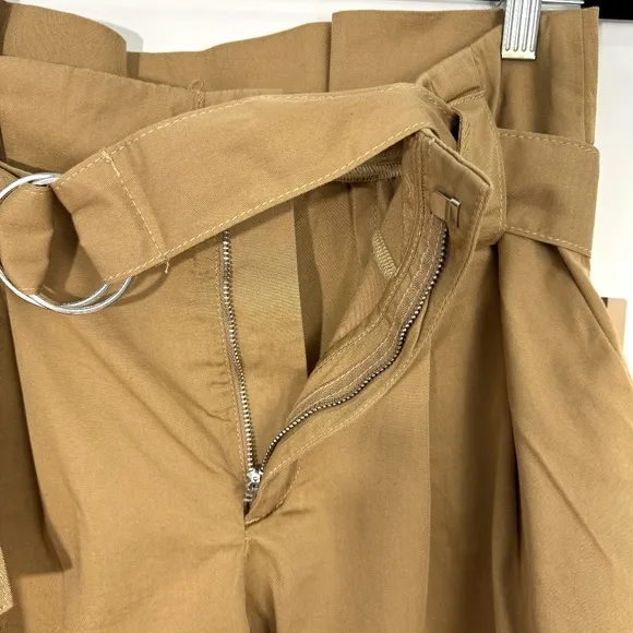 Maeve by Anthropologie Women’s Size 4 Small Brown Khaki Longline O-Ring Shorts
