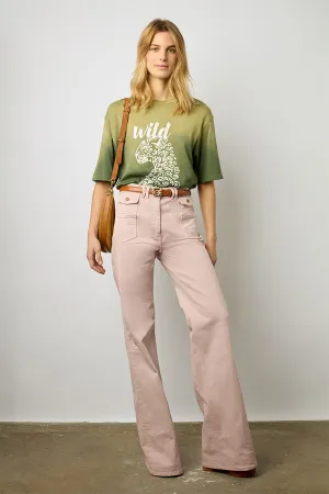 MALORY "WILD" KAKI SCREEN-PRINTED T-SHIRT