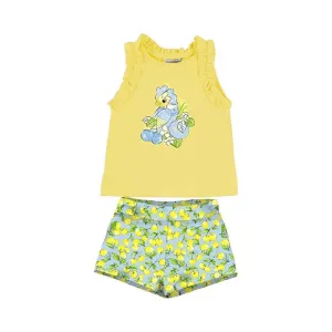 MAYORAL - Cherry Top & Short Set - Lemon