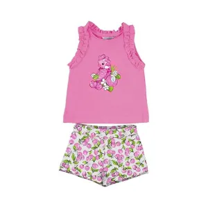 MAYORAL - Cherry Top & Short Set - Pink